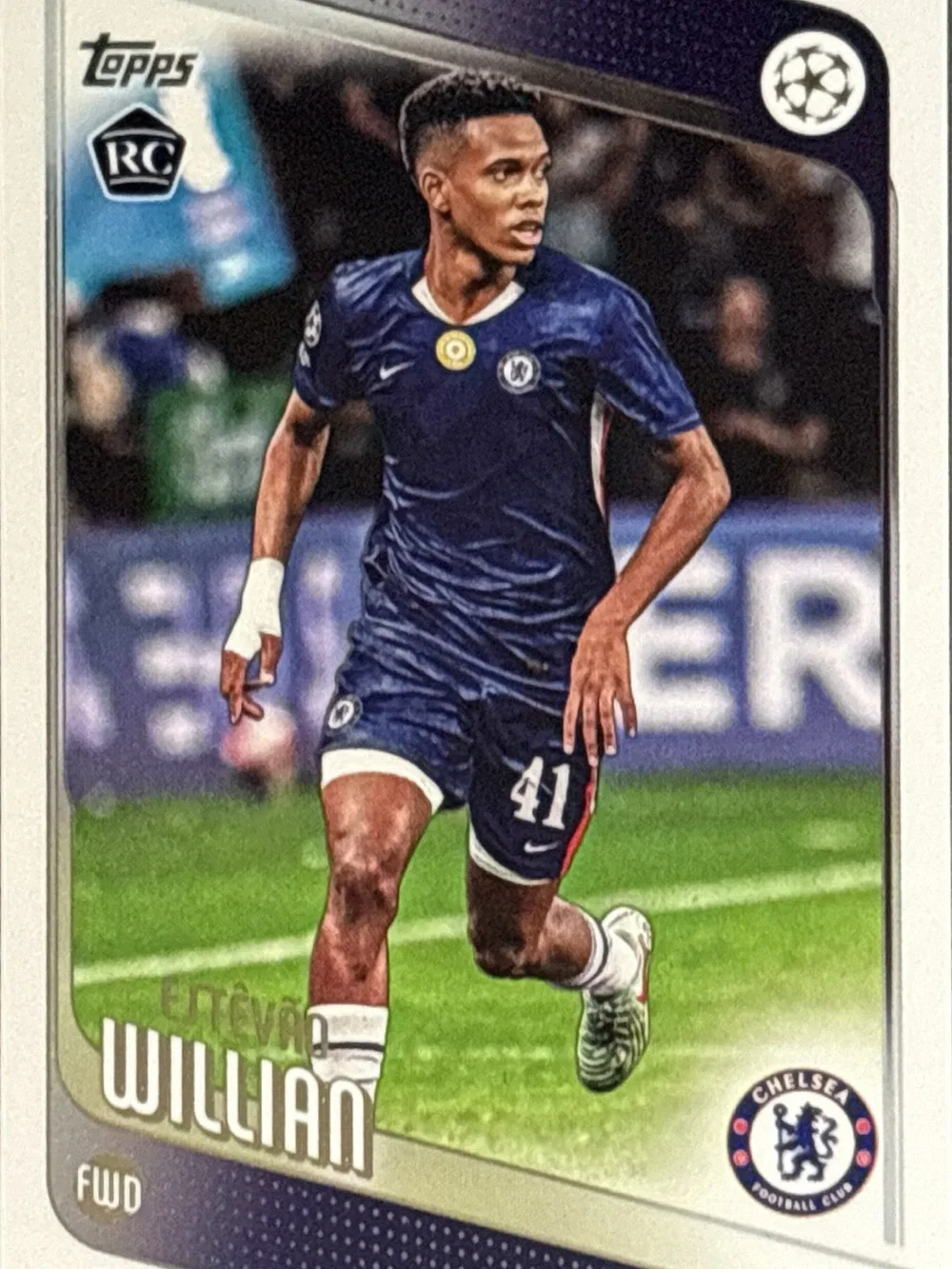 Topps Chelsea Estevao Willian Rookie Soccer Trading Card